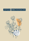 Fleur minimaliste pour un anniversaire &eacute;l&eacute;gant